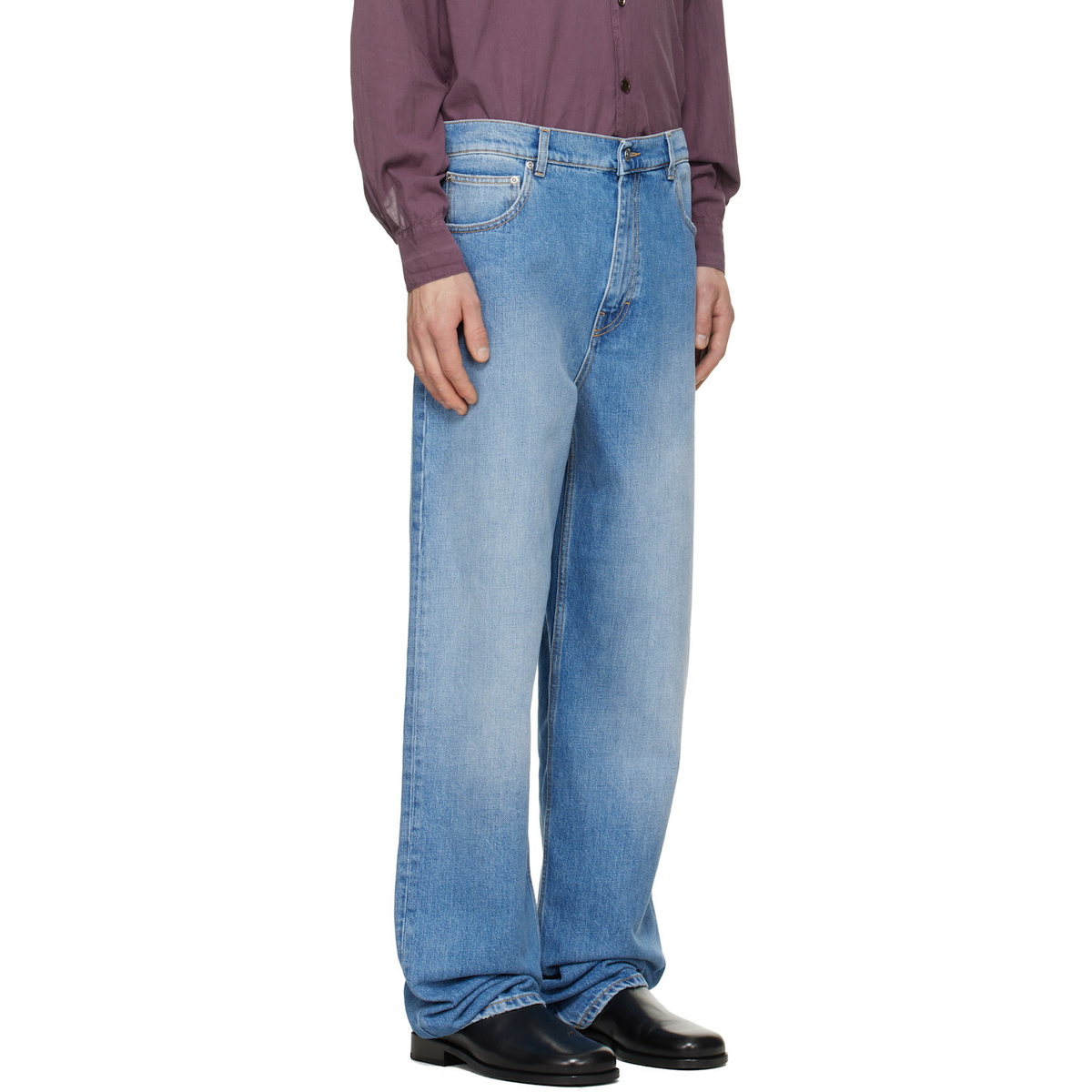 Calvin Klein Collection Blue 05 Low Rise Wide Leg Jeans