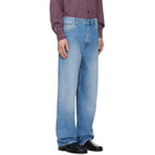 Calvin Klein Collection Blue 05 Low Rise Wide Leg Jeans