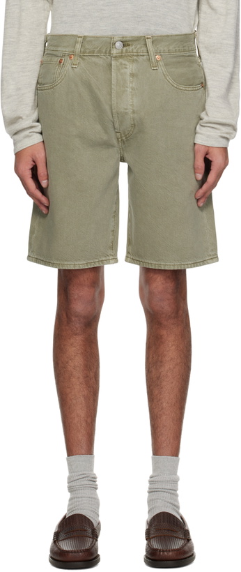 Photo: Levi's Green 501 Original Denim Shorts