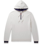 Kiton - Contrast-Tipped Cashmere Half-Zip Hoodie - Gray