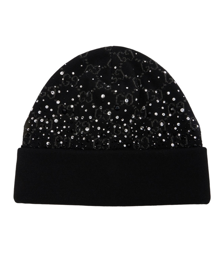 Photo: Gucci GG crystal-embellished wool beanie