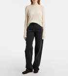 The Row Leo suede loafers