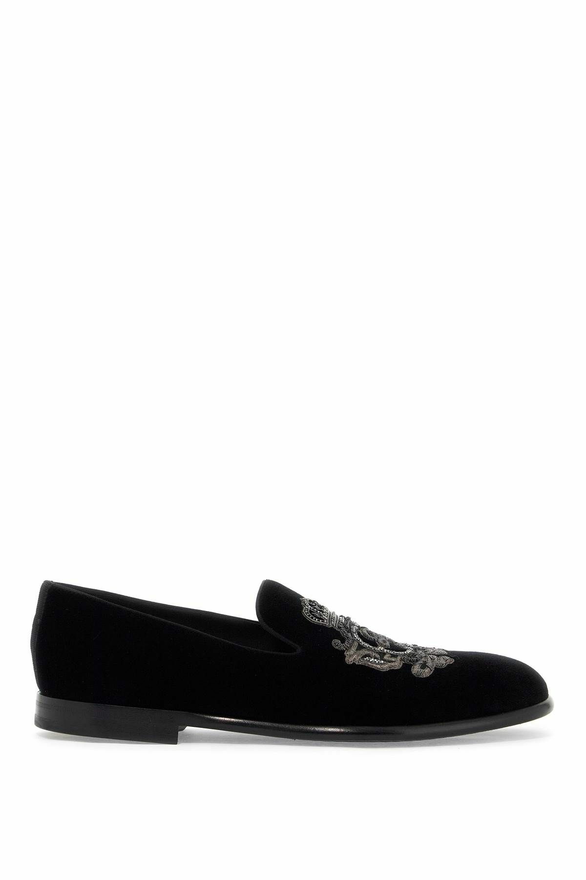 Dolce & Gabbana Red Cotton Velvet Slip On Loafers Formal Shoes