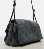 Bottega Veneta Notturno Intrecciato suede crossbody bag