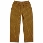 Bode Men's Crescent Jacquard Pant in Gold/Navy