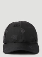 Logo Print Baseball Cap in Black