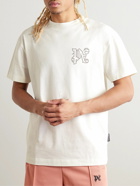 Palm Angels - Studded Cotton-Jersey T-Shirt - White