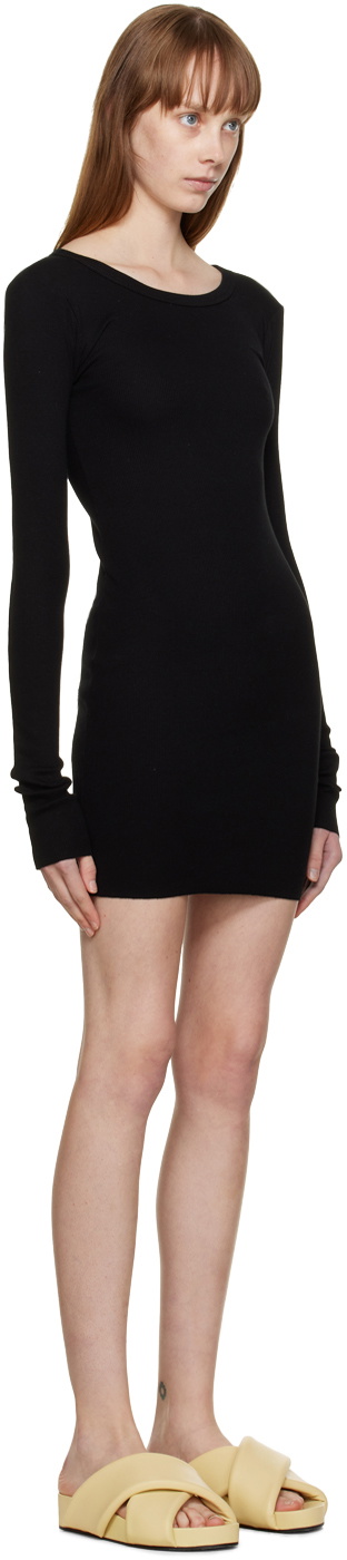ÉTERNE Black Crewneck Minidress