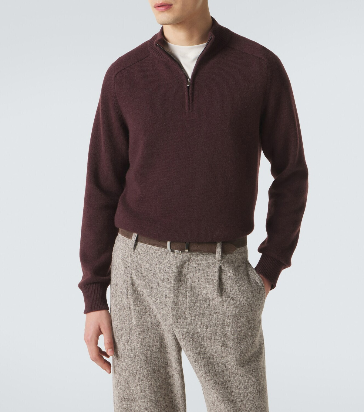 Agnona Cashmere half-zip sweater