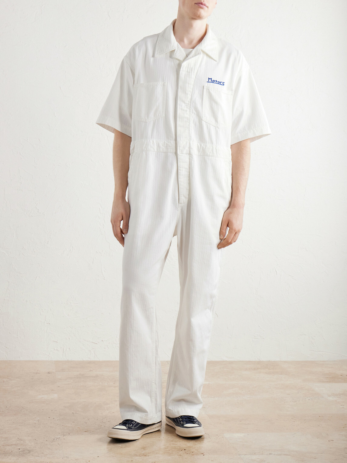 Visvim - Embroidered Denim Jumpsuit - White