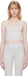 SKIMS Gray Cotton Rib Tank Top