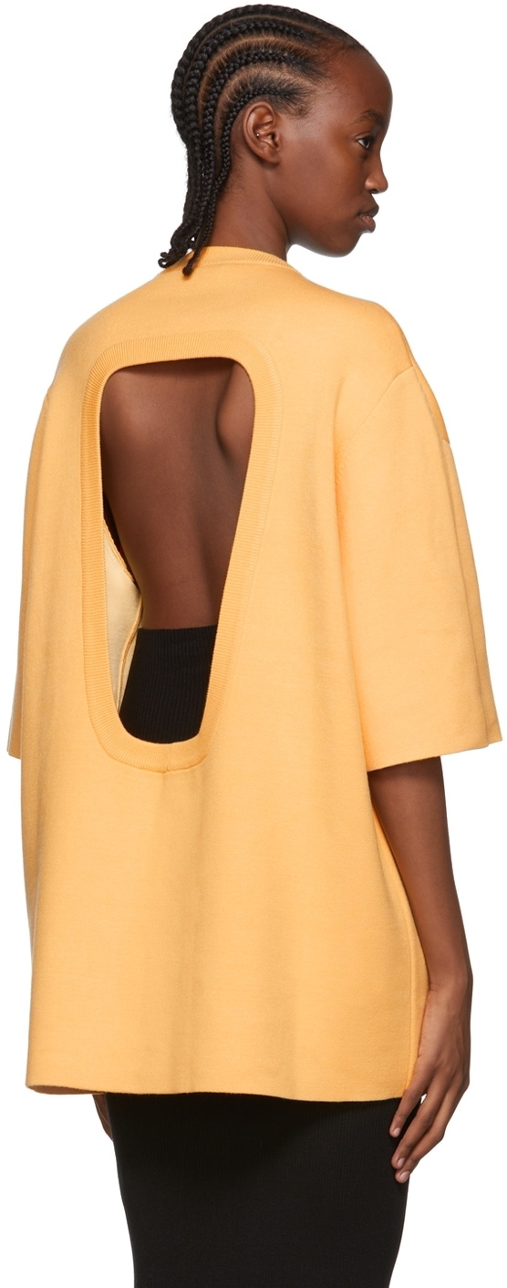 Peter Do Orange Viscose T-Shirt