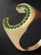 Jacquie Aiche - Horseshoe Gold Emerald Ring - Green