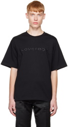 Charles Jeffrey Loverboy Black Embroidered T-Shirt