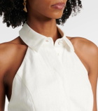 Zimmermann Acacia halterneck linen romper