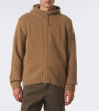 Moncler Bouclé wool-blend zip-up hoodie