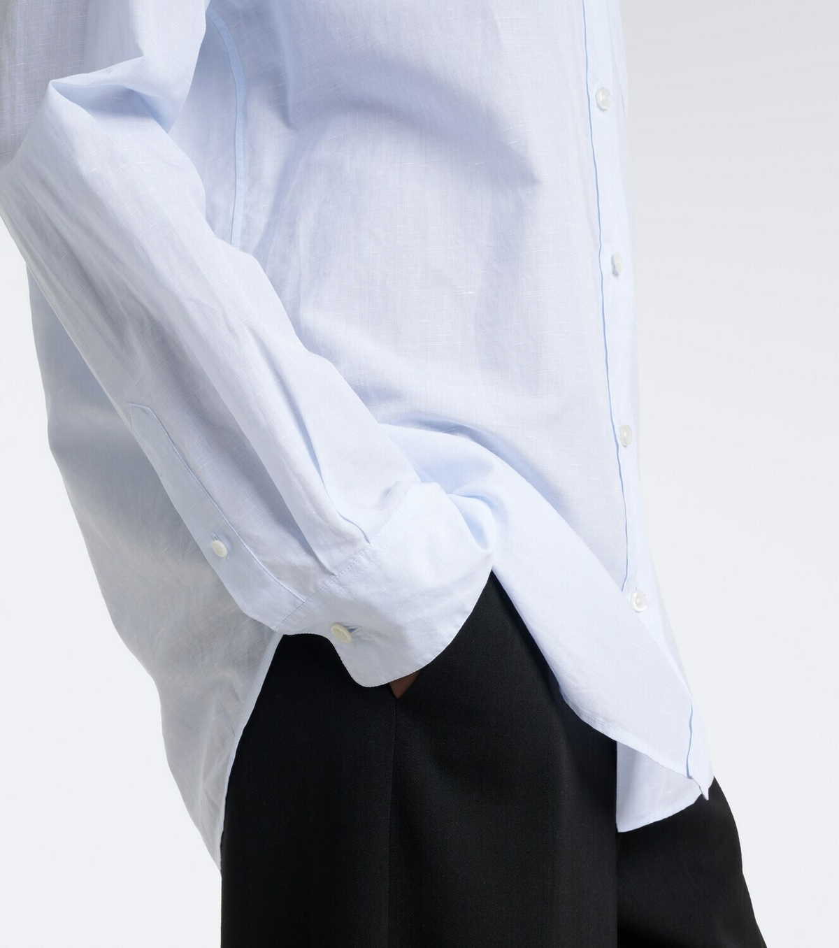The Row Gavina cotton chambray shirt