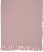 Rick Owens Pink Knit Blanket Scarf