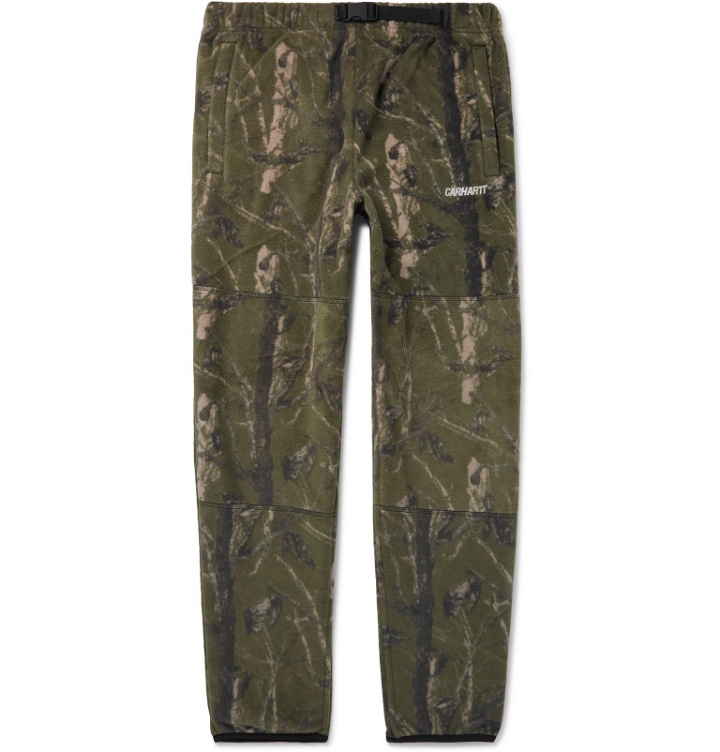 Photo: Carhartt WIP - Beaufort Camouflage-Print Fleece Sweatpants - Green