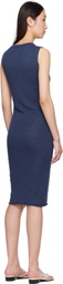 Baserange Blue Drip Midi Dress