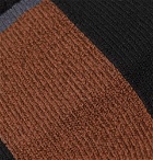 Fendi - Logo-Intarsia Colour-Block Stretch-Knit Socks - Black