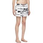 Burberry Black and White Zebra Greenford Swim Shorts