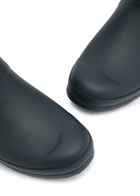 Hunter Original Short Checked Rubber Wellington Boots Navy