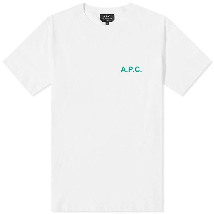 Photo: A.P.C. Men's A.P.C Mike Logo T-Shirt in White