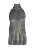 Missoni Scarf-effect Fine-knit top Silver