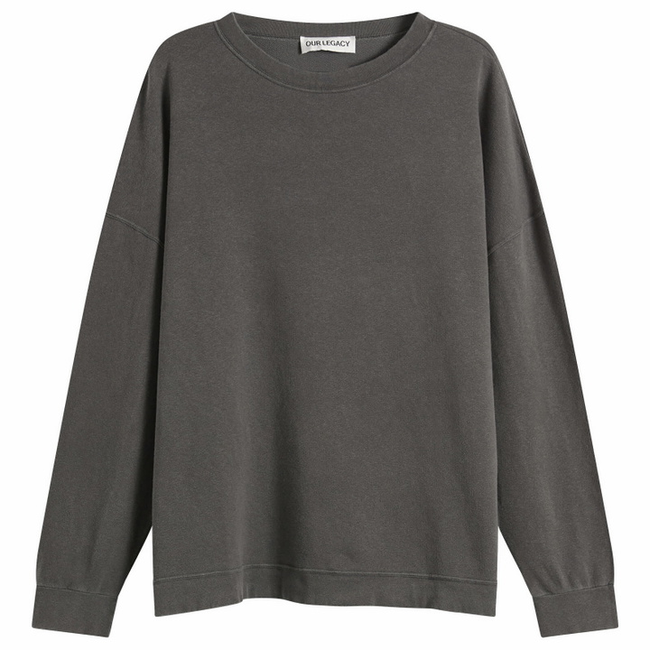 Photo: Our Legacy Men's Washed Slack Sweatshirt in Black