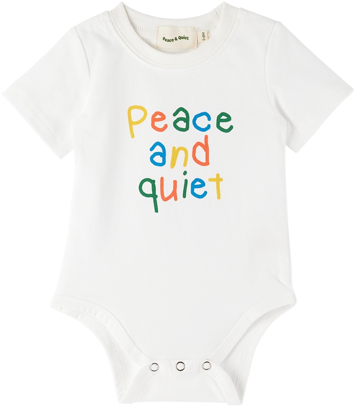 Photo: Museum of Peace & Quiet SSENSE Exclusive Baby White Bodysuit
