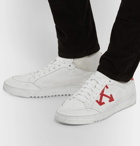 Off-White - 3.0 Polo Distressed Leather-Trimmed Twill Sneakers - Men - White