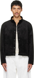 Hugo Black Regular-Fit Faux-Suede Jacket