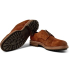 Brunello Cucinelli - Cap-Toe Burnished-Suede Derby Shoes - Brown