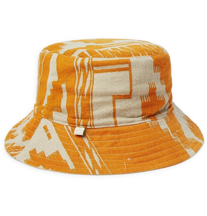 Photo: LOVAT&GREEN - Reversible Printed Cotton Bucket Hat - Orange