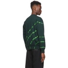Aries Black and Green Tie-Dye No Problemo Sweatshirt