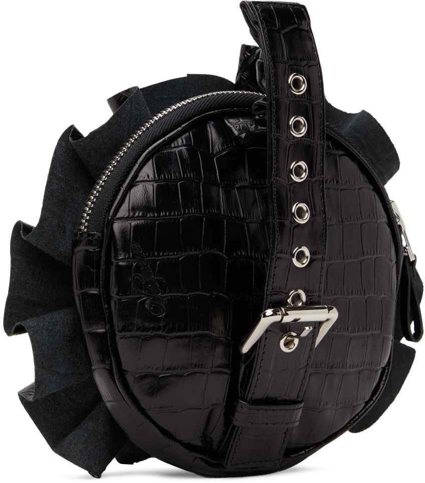 VAQUERA Black Corsage Clutch