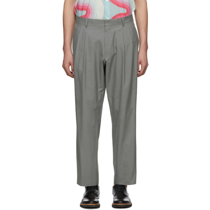 Photo: Dries Van Noten Grey Cropped Phil Trousers