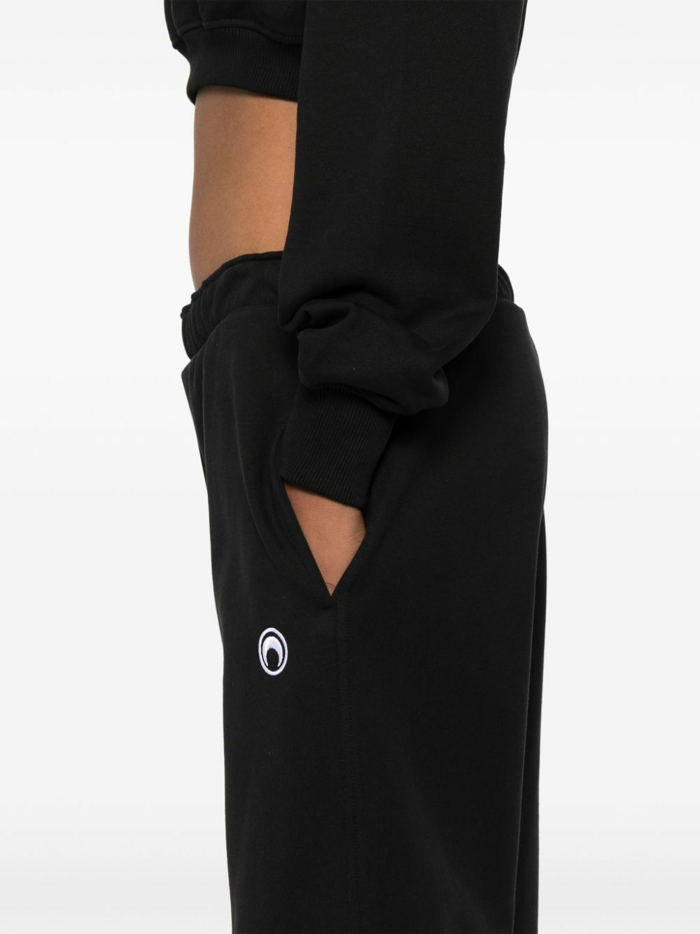 Marine Serre Logo Embroidery Straight-Cut Trousers