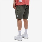 Men's AAPE Now Badge Nylon Shorts in Castor Grey