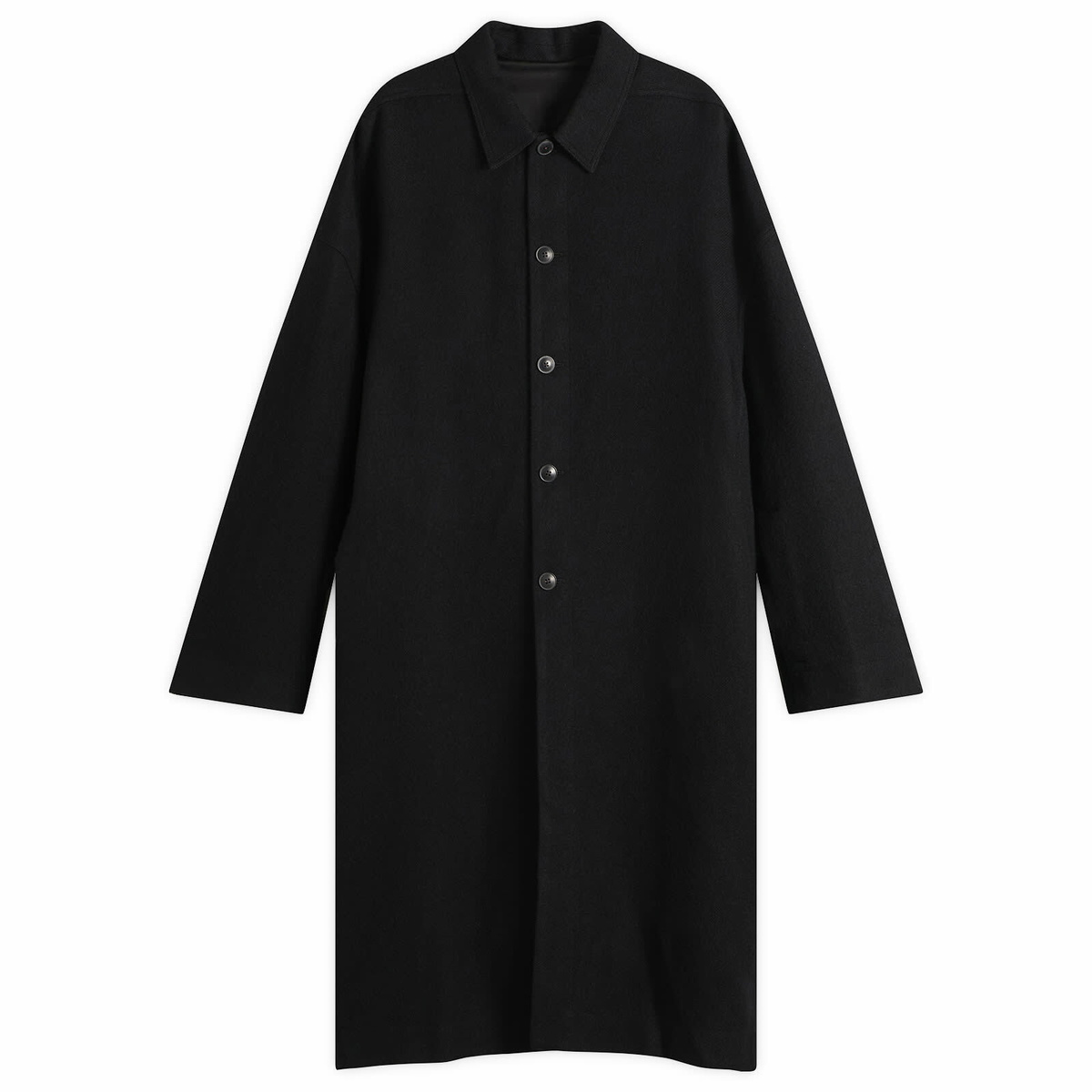 Rick Owens Men's Buttoned Brad Coat in Black