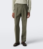 Auralee Chalk stripe wool straight pants