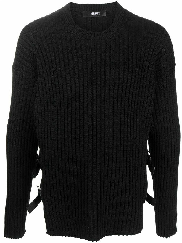 Photo: VERSACE - Buckles Detail Wool Sweater