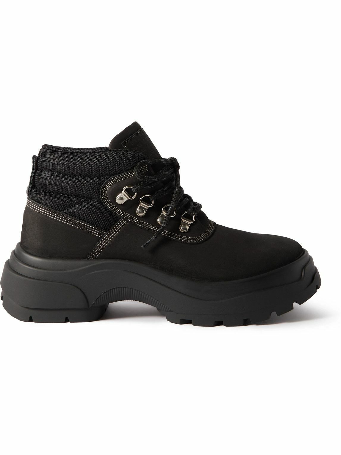 Maison Margiela - Alex Mesh-Trimmed Nubuck Boots - Black Maison