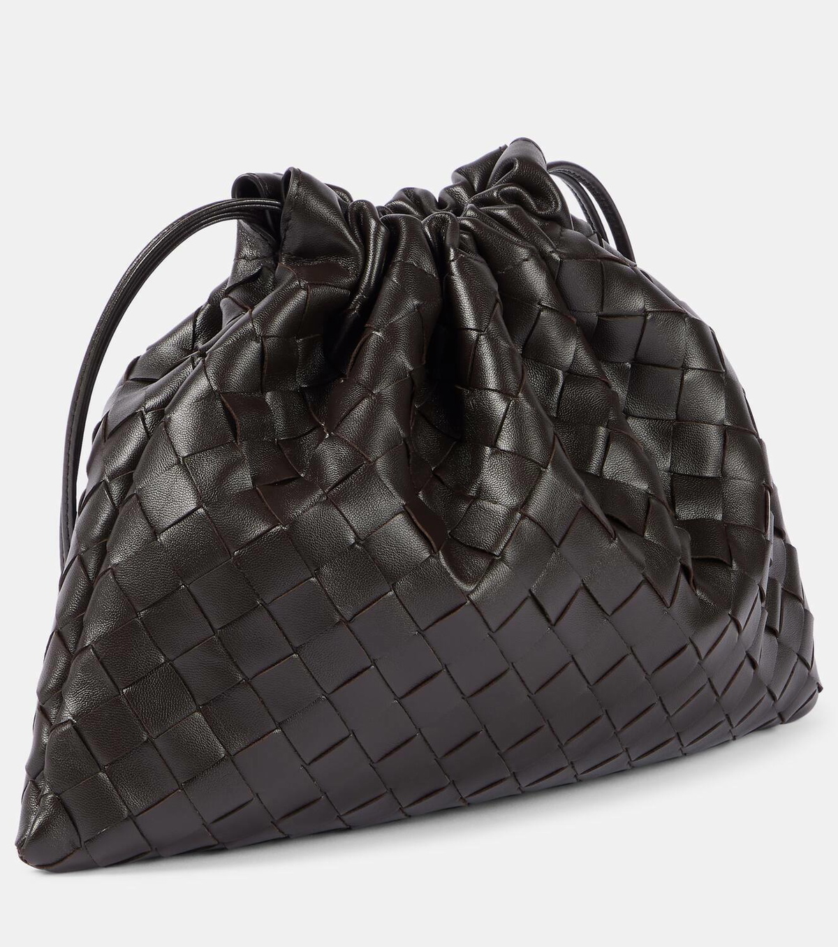 クラッチバッグ BOTTEGA VENETA Leather Dustbag clutch Bottega Veneta - Dustbag Black Leather Clutch | Mitchell Stores