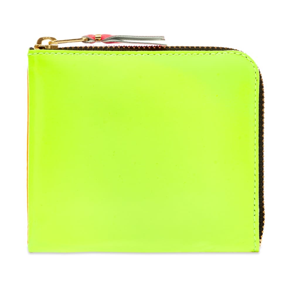 Comme des Garçons SA3100SF Super Fluo Wallet in Yellow/Orange