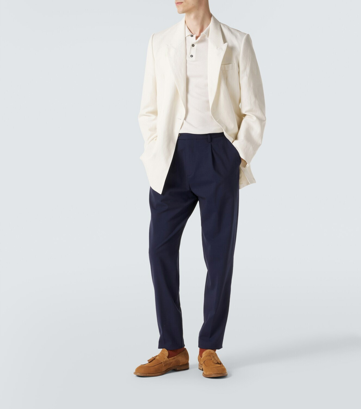 Eleventy Wool-blend straight pants