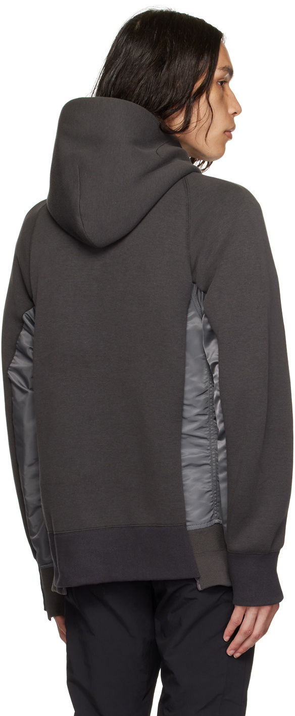 sacai Gray Sponge Hoodie Sacai