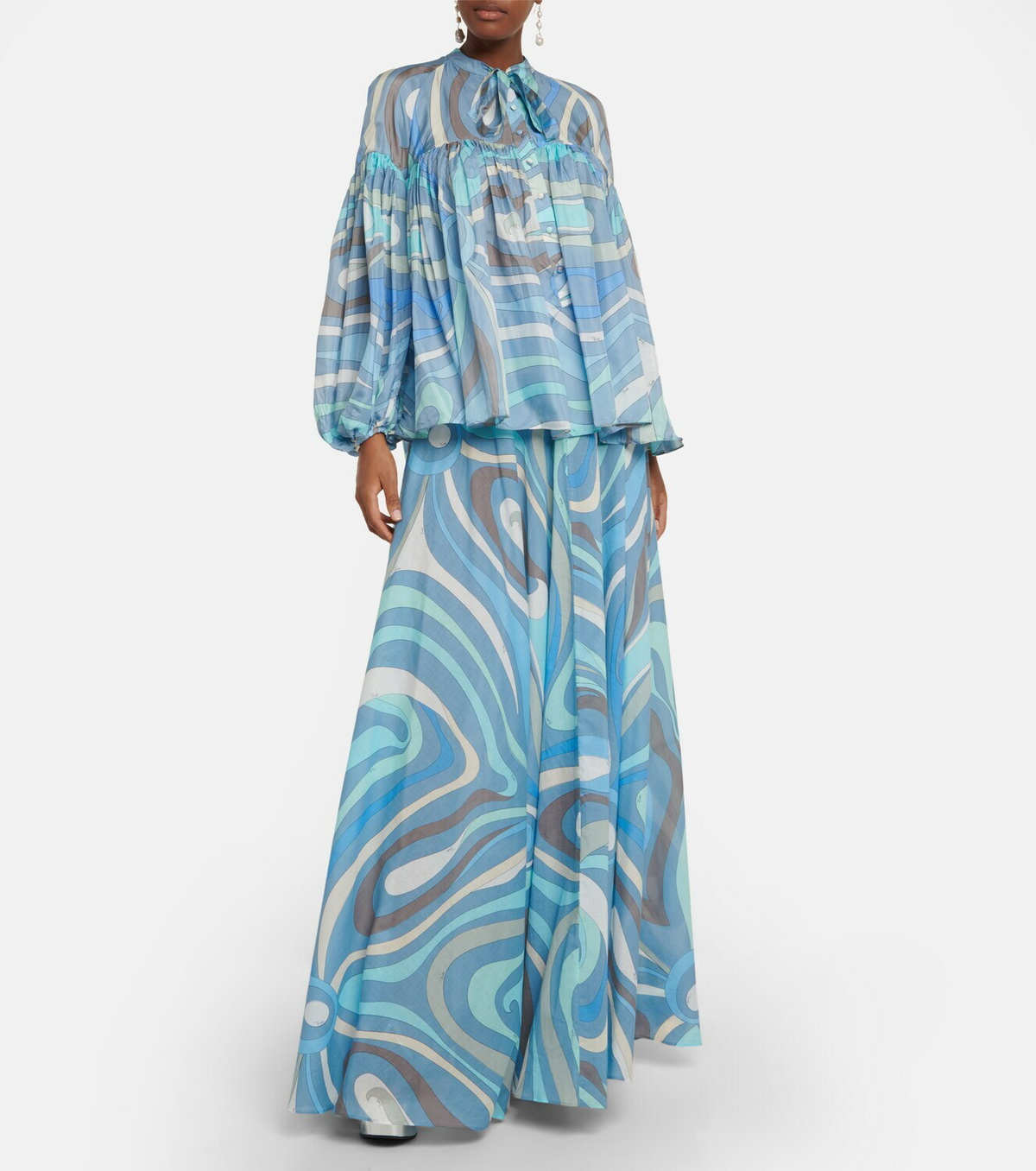 Pucci - Printed silk charmeuse blouse Emilio Pucci
