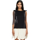 Simone Rocha Black Bow Tail Easy Tank Top